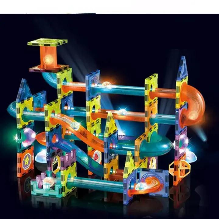 Set De Construcción 105 Piezas Magnéticas Blocks Luminosos