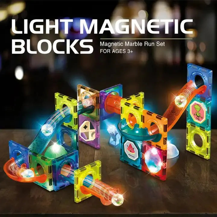 Set De Construcción 105 Piezas Magnéticas Blocks Luminosos