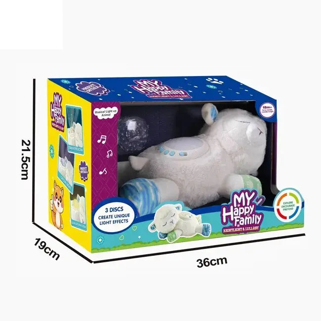 Peluche Oveja Proyector Música Y Luces Espanta Cuco Bebe