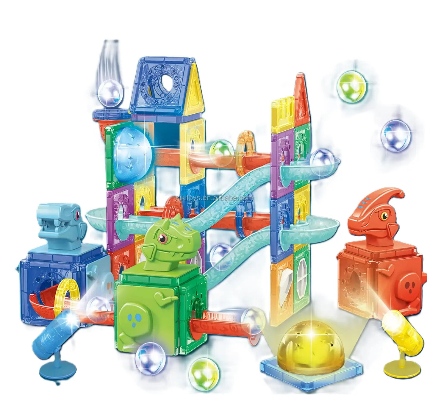 Bloques De Construcción Magnéticos Luminoso 123 Pcs Iman