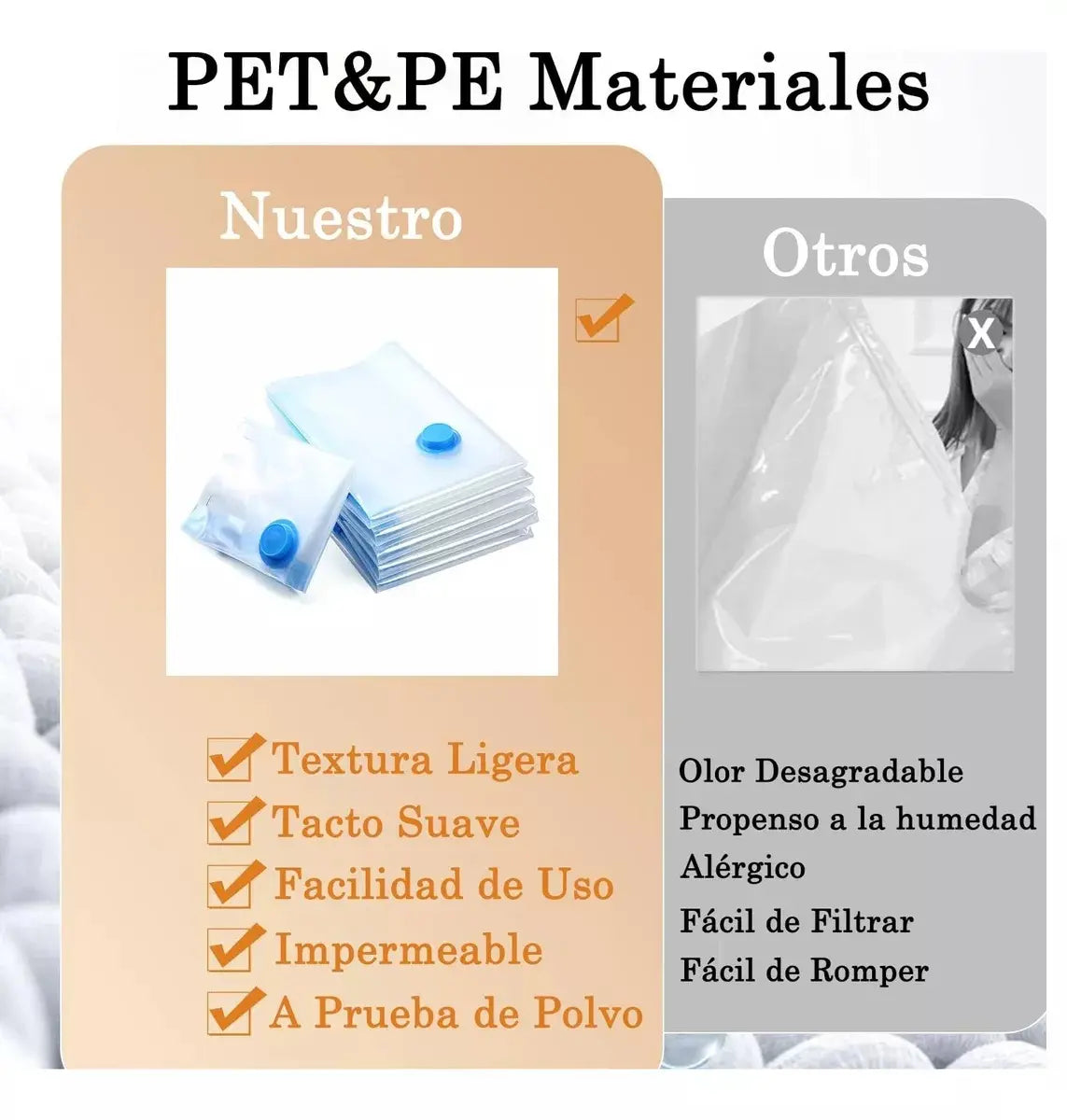 Bolsas Al Vacio Pack Diferentes Tamaños Comprimir Ropa