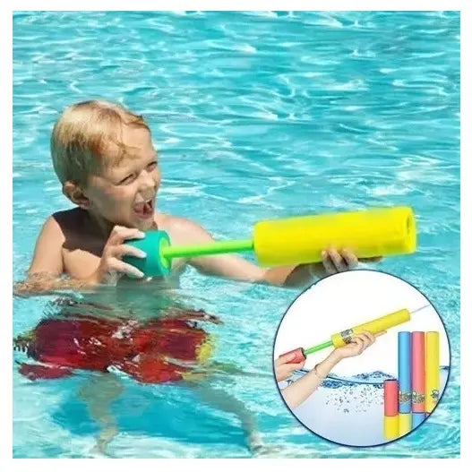 6 Pistolas Esponja Lanza Agua Piscina Verano Juego 25cm