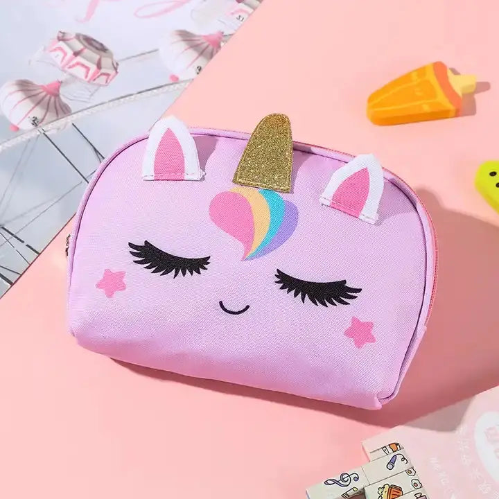 Estuche Unicornio Kawaii Escolar Con Lápices Y Accesorios