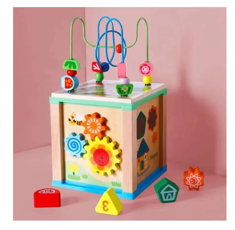 Cubo Didáctico Bebé Juguete De Madera Bebe