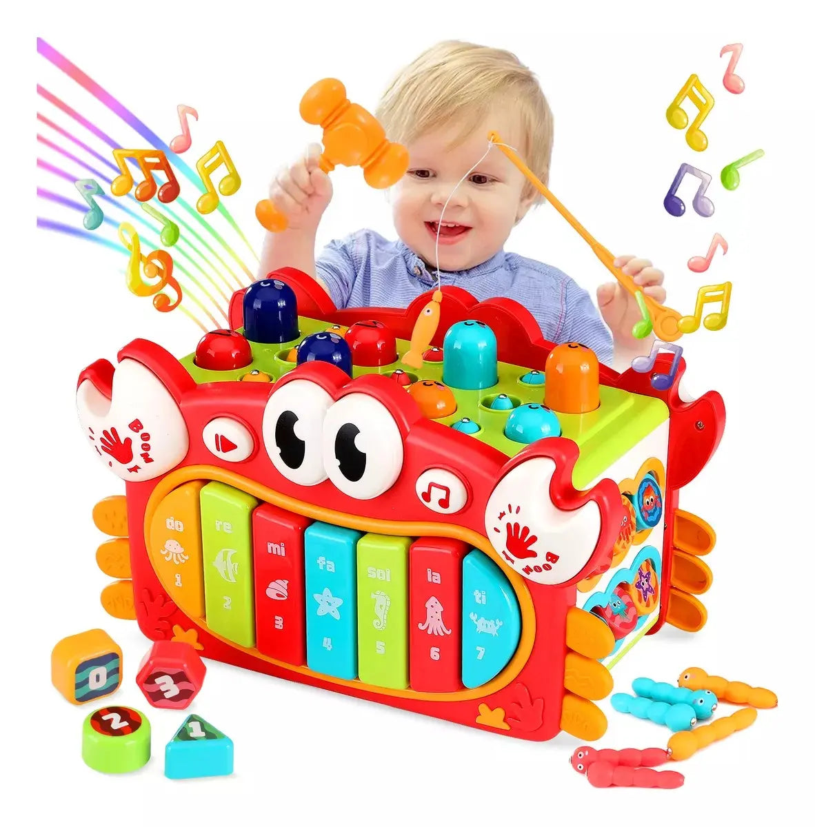 Juguete Didáctico Montessori Para Bebé Luz Y Musica 15 En 1