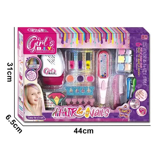 Set Juguete Belleza Con Pintura Para El Pelo Y Uñas