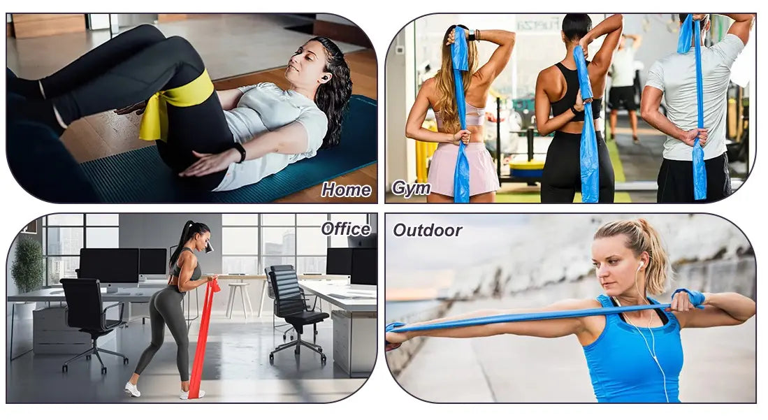 Pack X3 Bandas Elásticas Resistencia Ejercicio Deporte