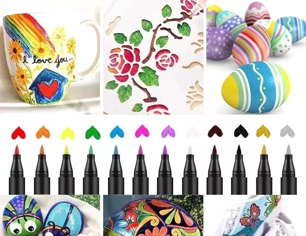 Marcador Acrilico De Pintura Acrílica Brush Tip 36 Unidades