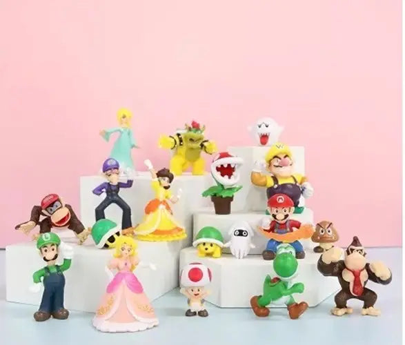 Set De 18 Figuras Super Mario Bros 5-7 Cm