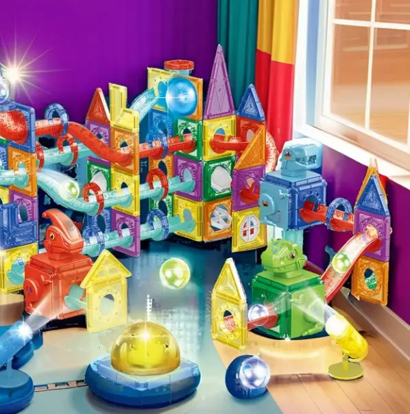 Bloques De Construcción Magnéticos Luminoso 178 Pcs Iman