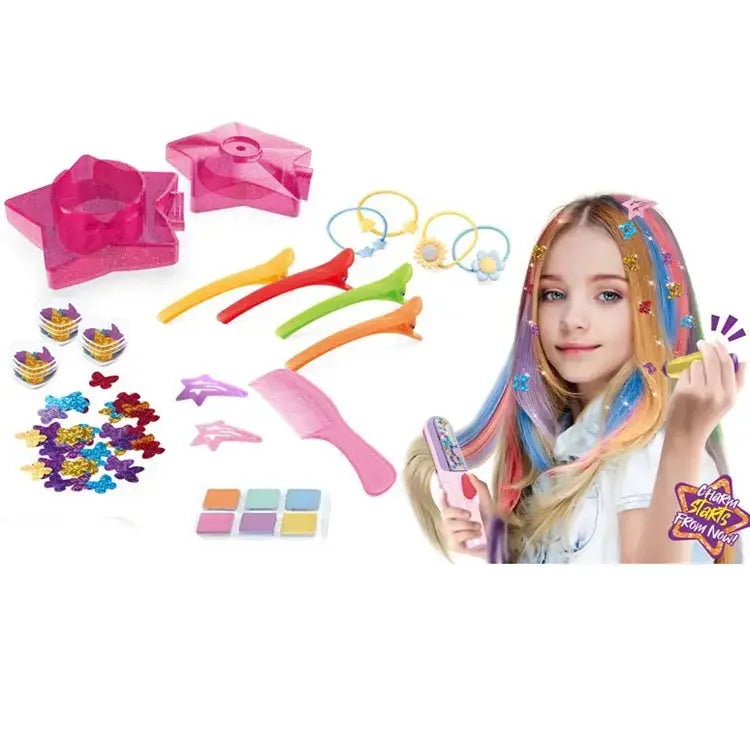 Set Juguete Belleza Con Pintura Para El Pelo Y Accesorios