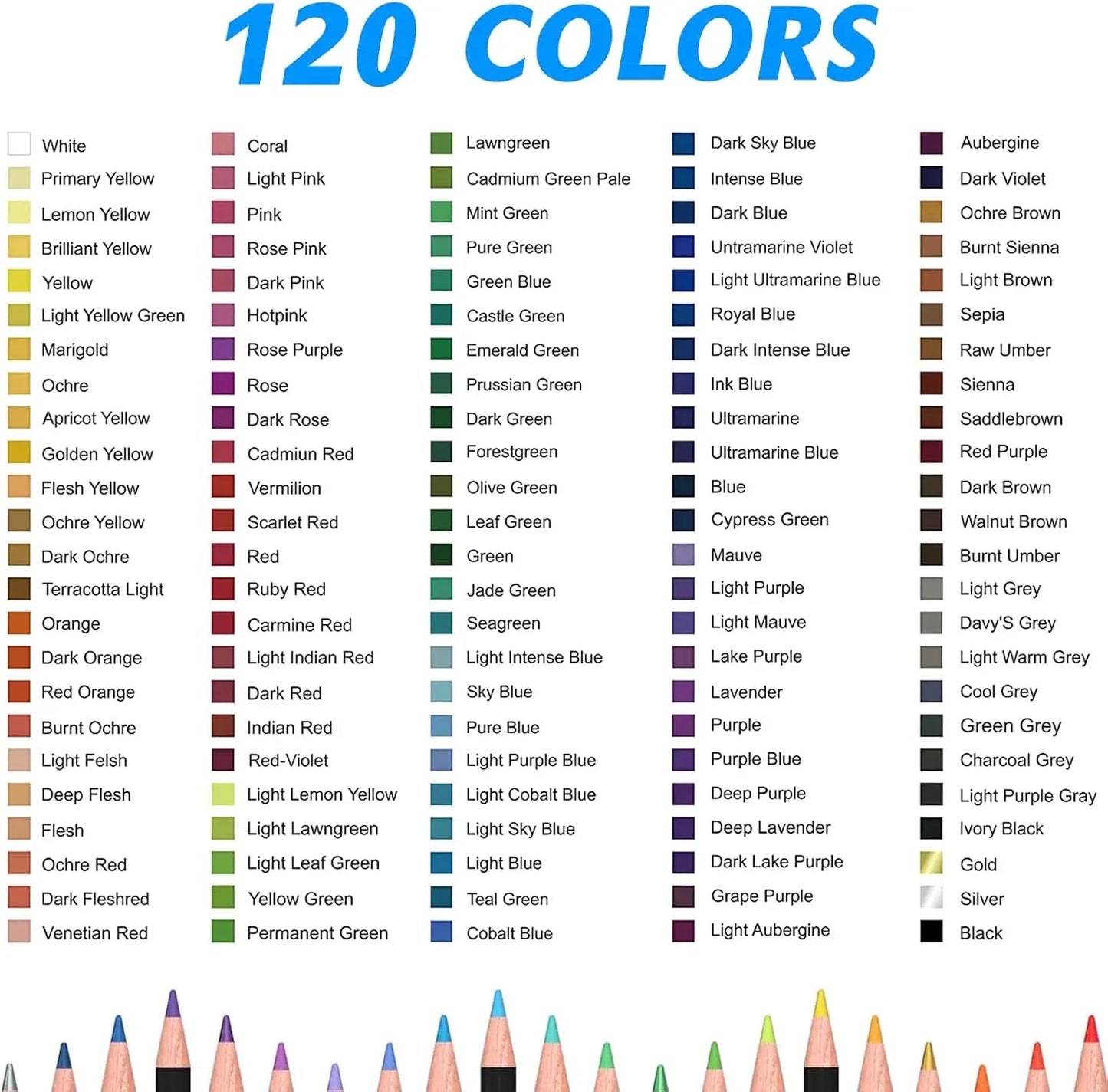 Lapices Colores 120 Arte Profesional Dibujo Caja Metalica