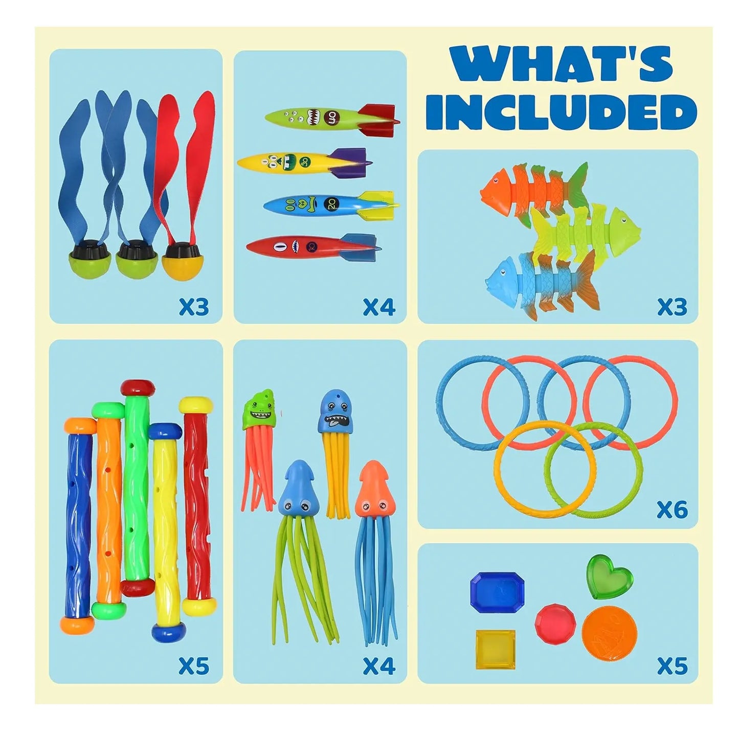 Juego De Buceo Deluxe Para Piscina Mix Diferentes Modelos