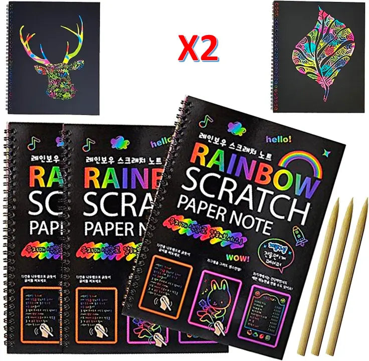 Pack 2 Libretas Mágicas De Dibujo Skratch Book