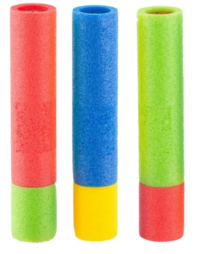 Set 3 Pistolas Lanza Agua Esponja Piscina Verano Juego 25cm