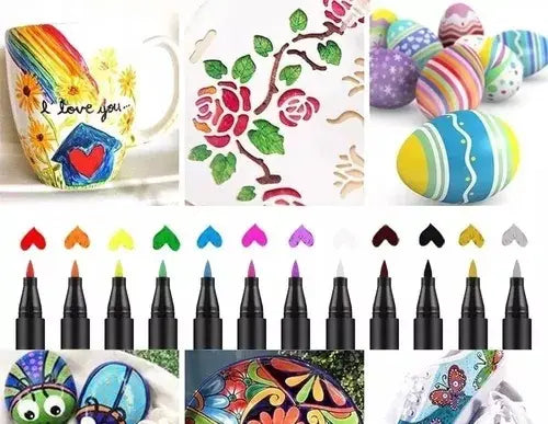 Marcador Acrilico De Pintura Acrílica Brush Tip 36 Unidades