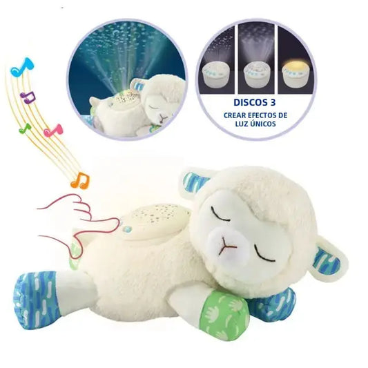 Peluche Oveja Proyector Música Y Luces Espanta Cuco Bebe
