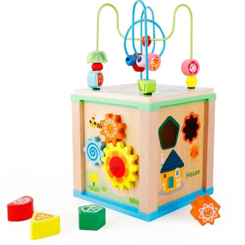 Cubo Didáctico Bebé Juguete De Madera Bebe