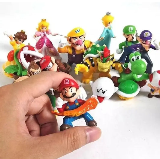 Set De 18 Figuras Super Mario Bros 5-7 Cm