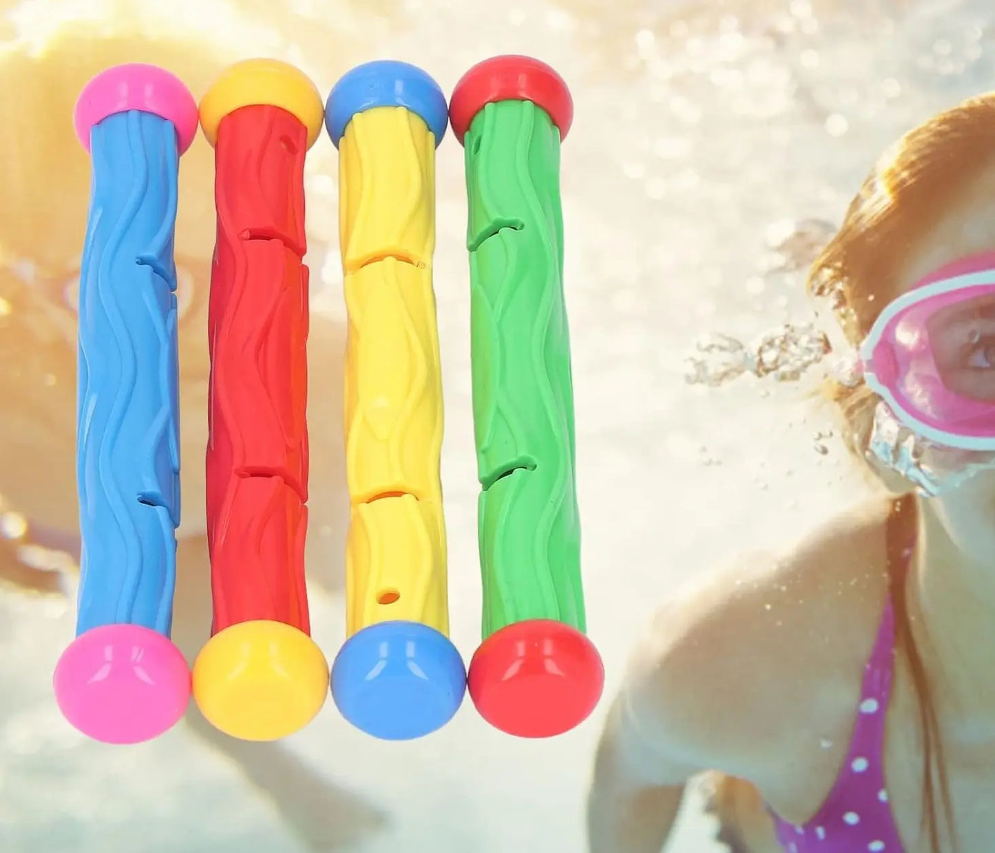Set De Buceo Bastones Tubos Para Piscina