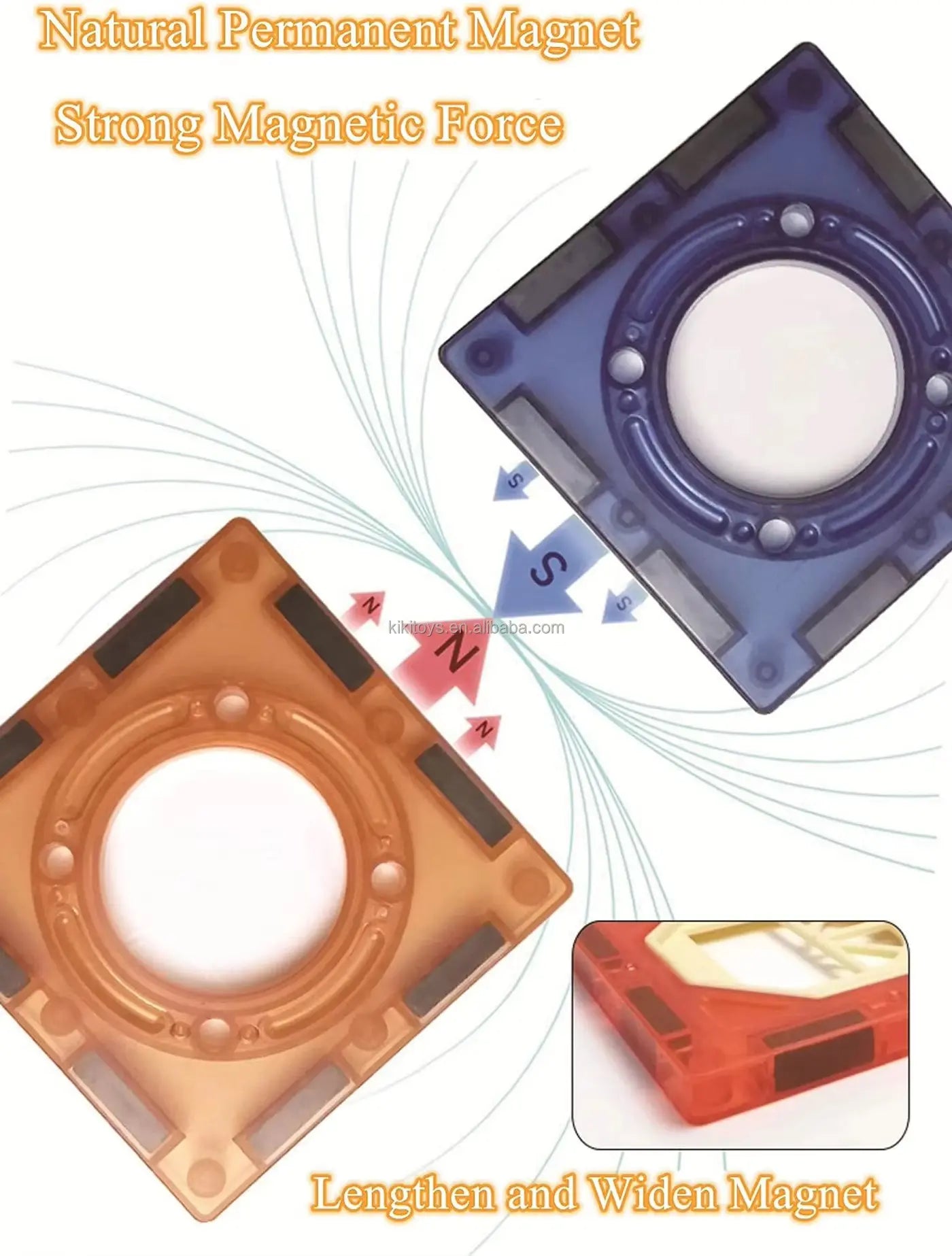 Bloques De Construcción Magnéticos Luminoso 123 Pcs Iman
