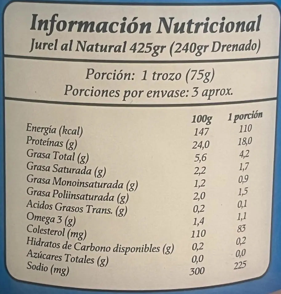 Jurel Al Natural Lata 425 G Capitán Beto