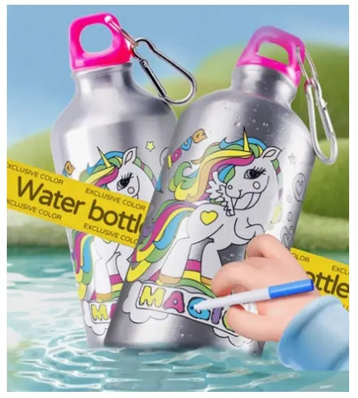 Botella De Agua Unicornio Manualidad Decorar Regalo Niña