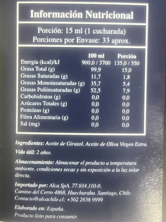 Aceite De Oliva Extra Virgen 500 Ml Blend