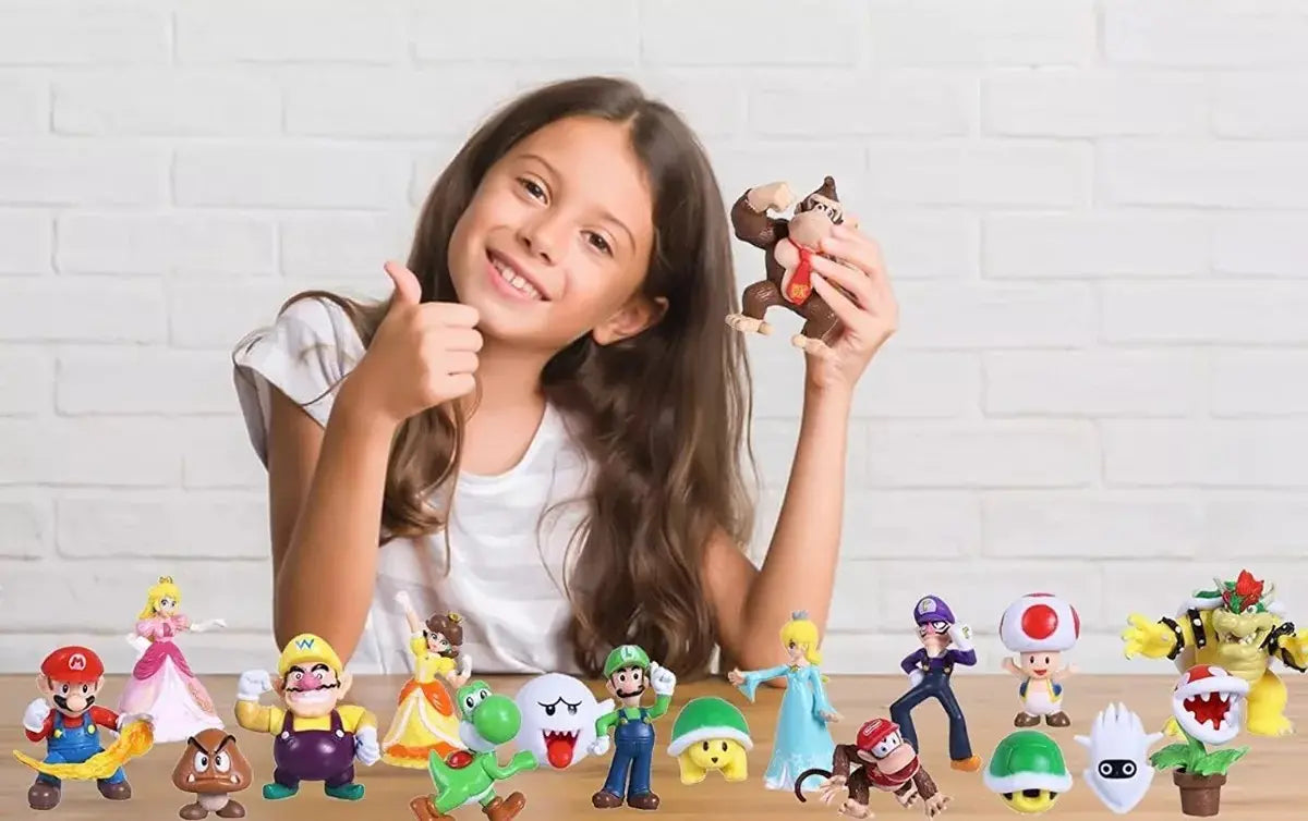Set De 18 Figuras Super Mario Bros 5-7 Cm