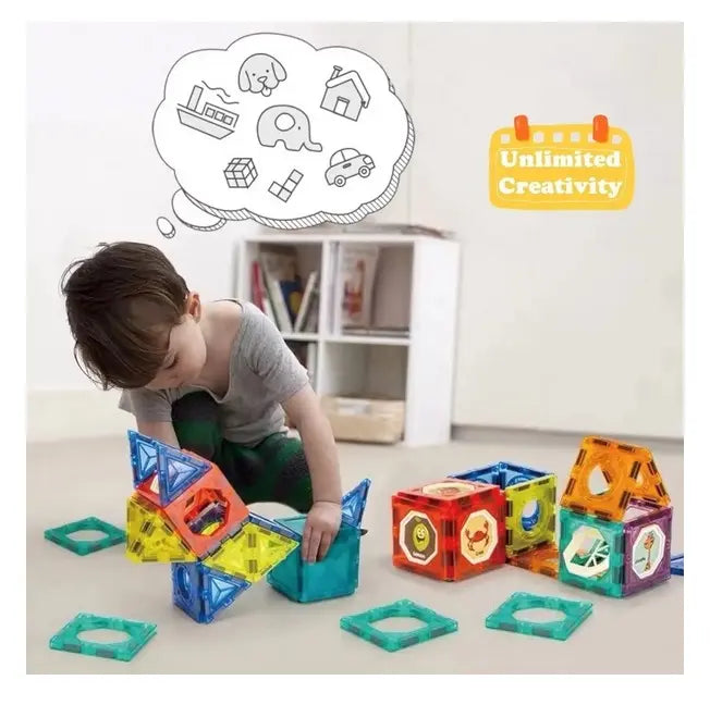 Bloques De Construcción Magnéticos Luminoso 178 Pcs Iman