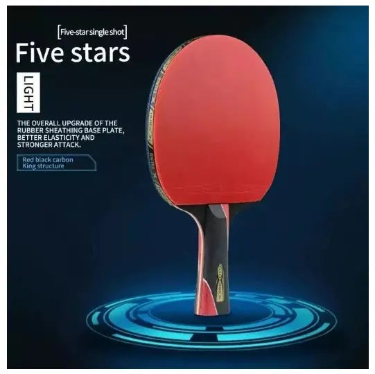 Paleta De Ping Pong 5 Estrellas Hueison Profesional Carbono