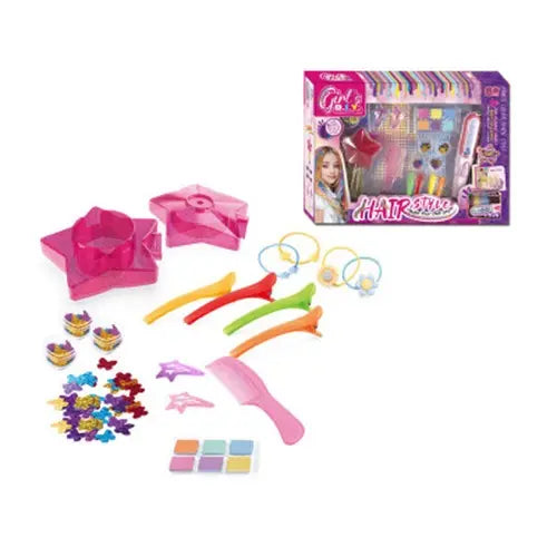Set Juguete Belleza Con Pintura Para El Pelo Y Accesorios
