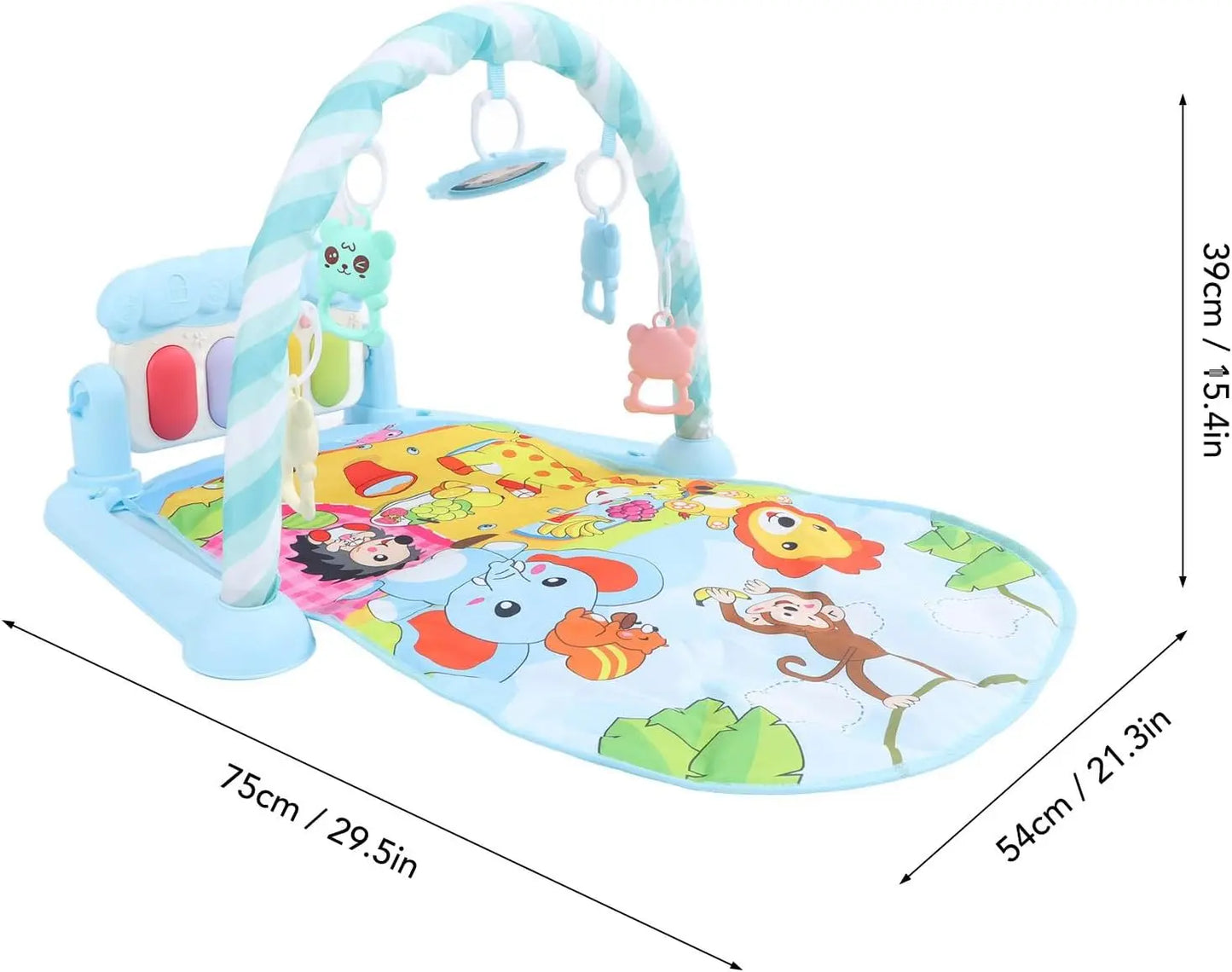 Alfombra Gimnasio Musical Piano Juguete Para Niños 70x45cm