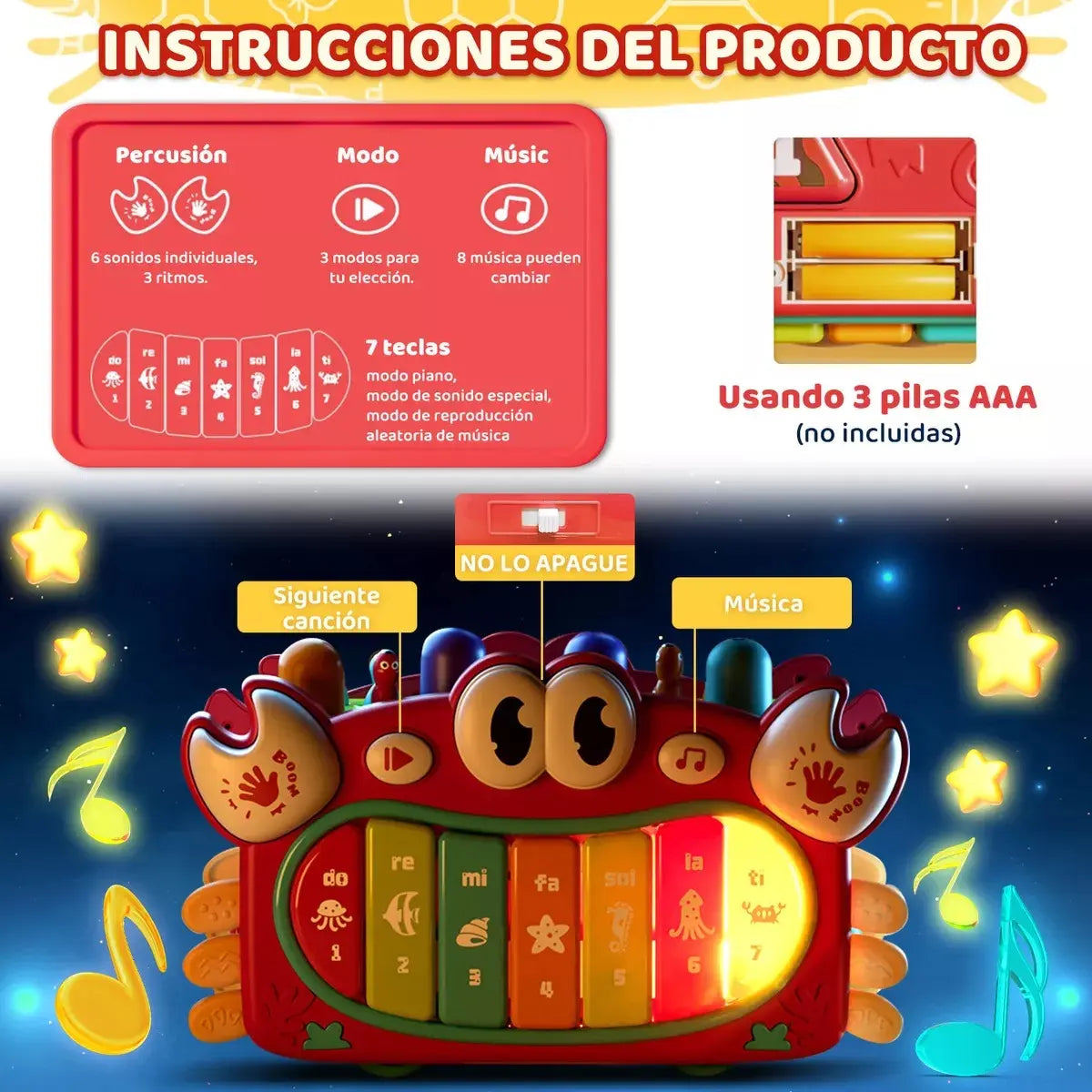 Juguete Didáctico Montessori Para Bebé Luz Y Musica 15 En 1