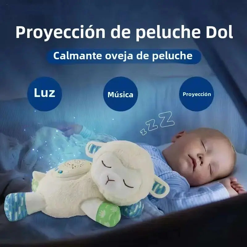 Peluche Oveja Proyector Música Y Luces Espanta Cuco Bebe