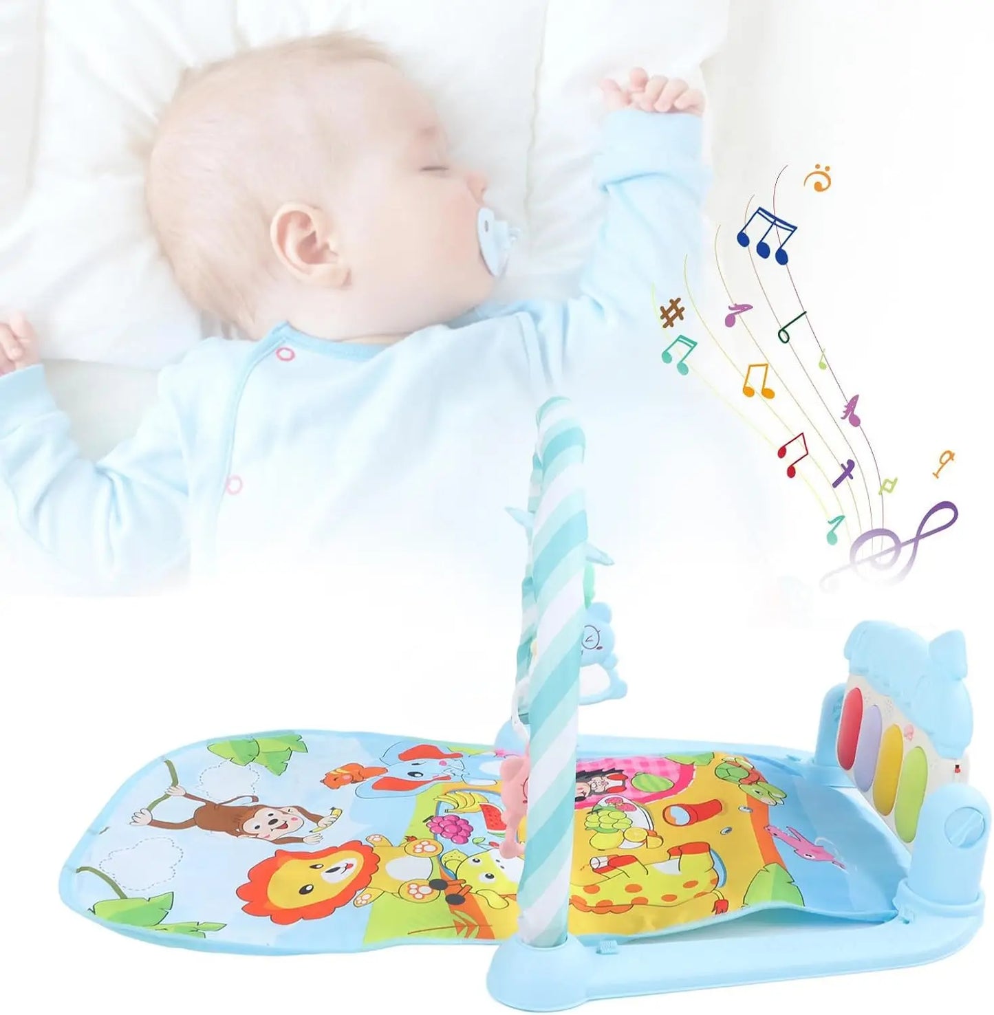 Alfombra Gimnasio Musical Piano Juguete Para Niños 70x45cm