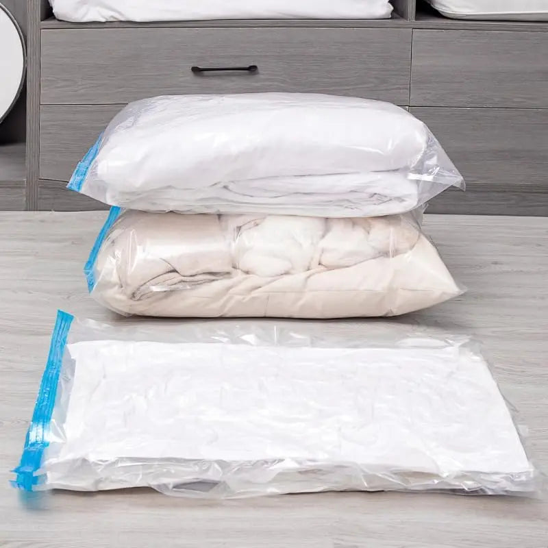 Bolsas Al Vacio 12 Un Dif. Tamaños + Bombin Comprimir Ropa
