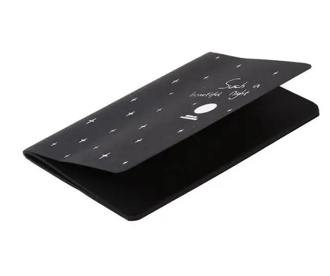 Libreta Hojas Negras + 12 Lápices Neon Fluor Punta Fina