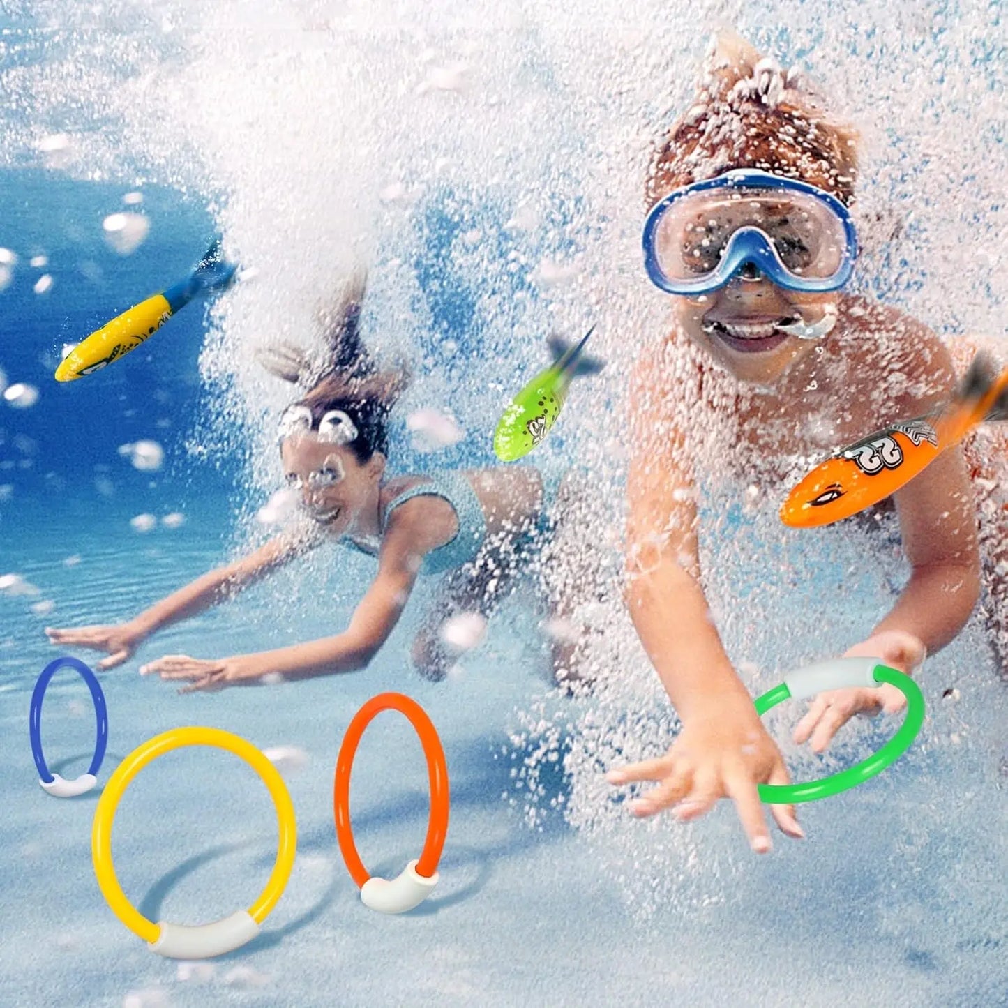 Set De Buceo Argollas Para Piscina