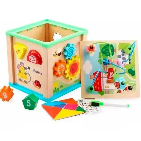 Cubo Didáctico Bebé Juguete De Madera Bebe