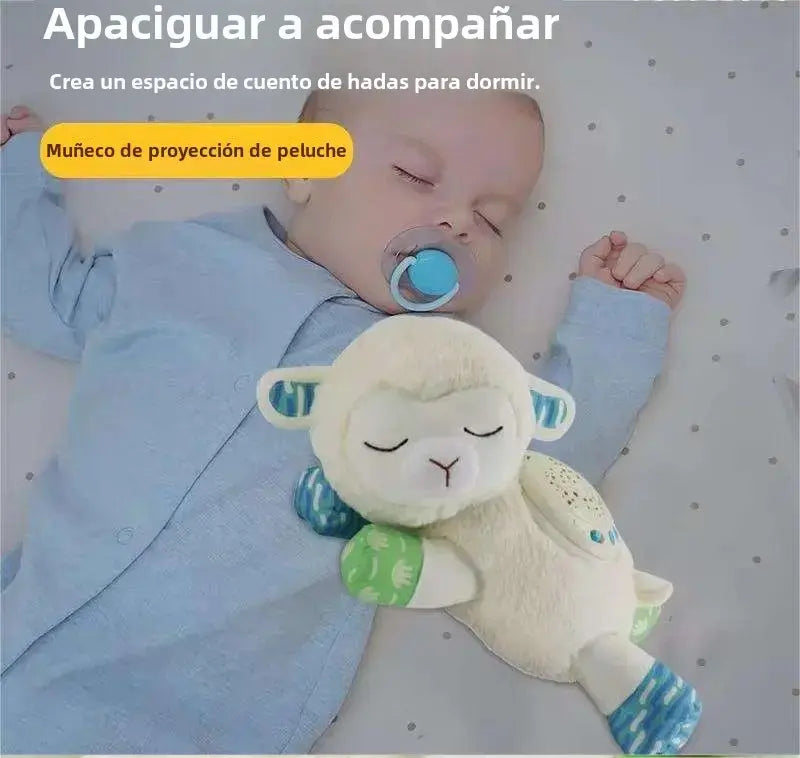 Peluche Oveja Proyector Música Y Luces Espanta Cuco Bebe