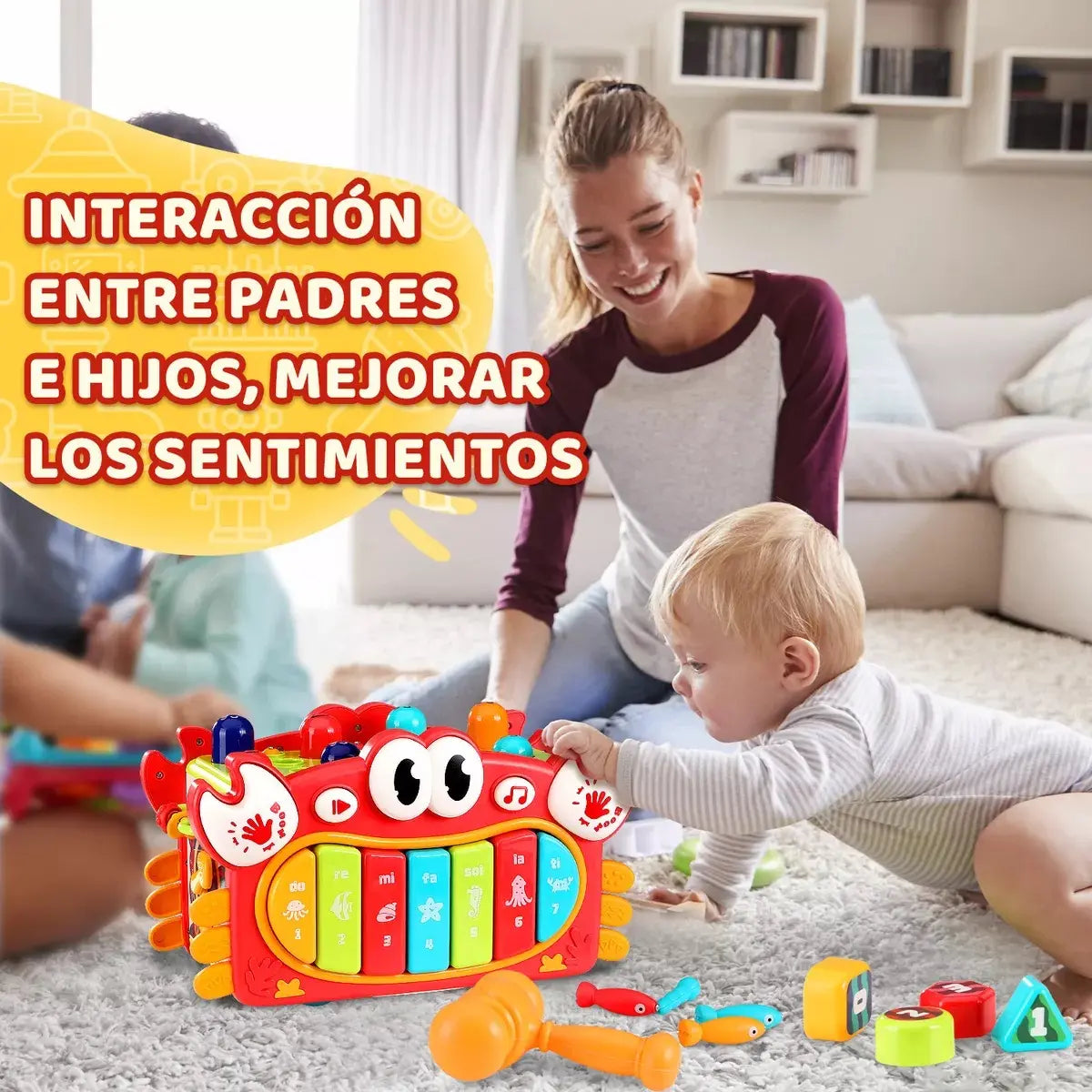 Juguete Didáctico Montessori Para Bebé Luz Y Musica 15 En 1