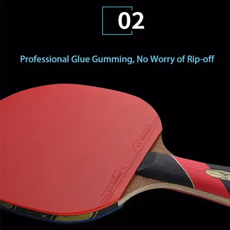 Paleta De Ping Pong 6 Estrellas Hueison Profesional Carbono
