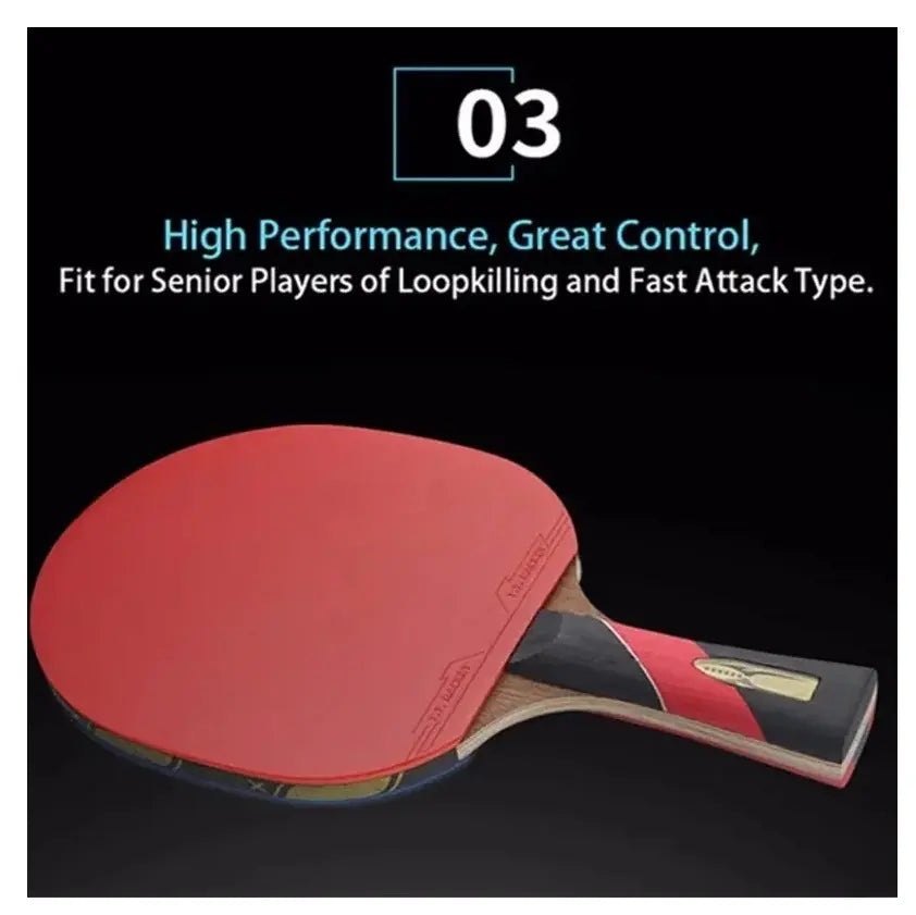 Paleta De Ping Pong 6 Estrellas Hueison Profesional Carbono