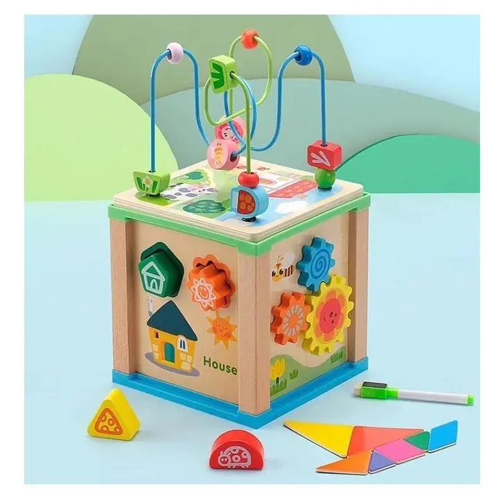 Cubo Didáctico Bebé Juguete De Madera Bebe