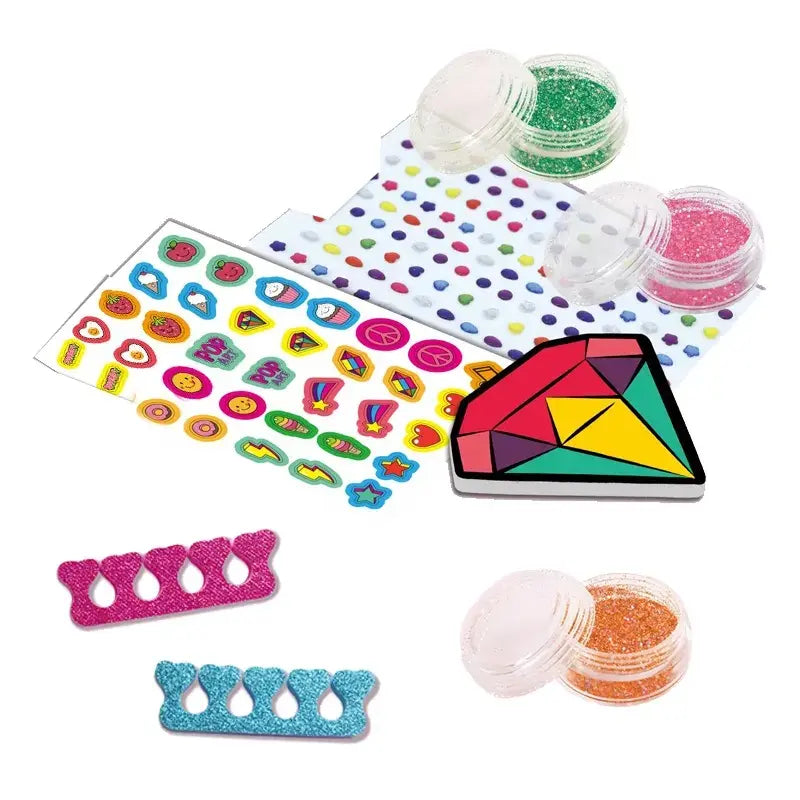 Set Manicure Pinta Uñas Con Dispensador De Glitter Juguete