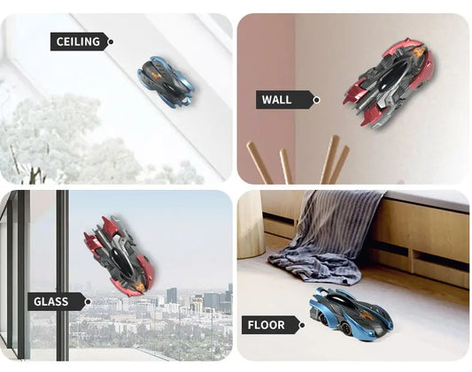 Auto A Control Remoto Trepa Muros Anti Gravedad - Negro