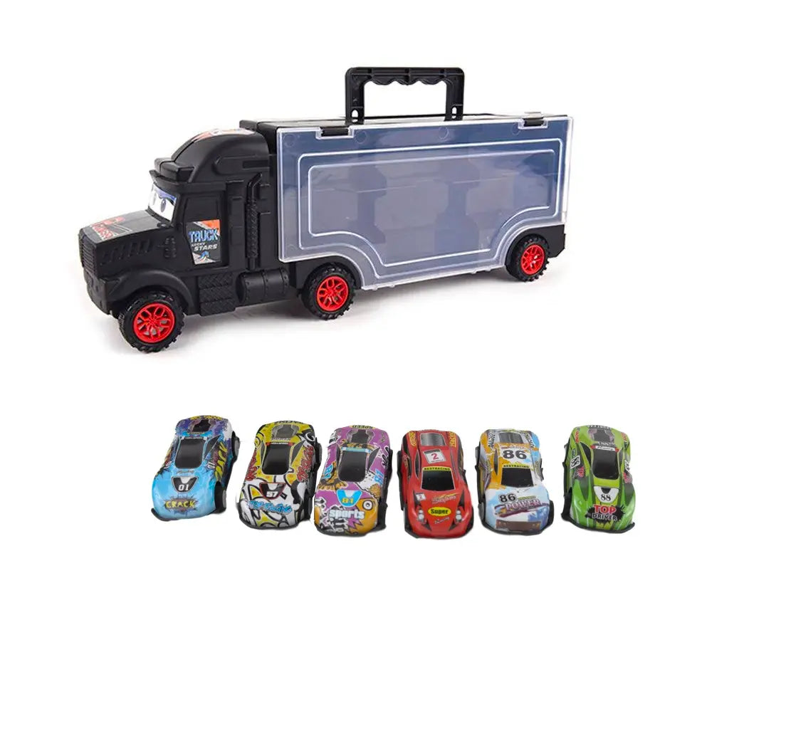 Camión Transportador Autos Maleta Incluye 6 Autos Juguete