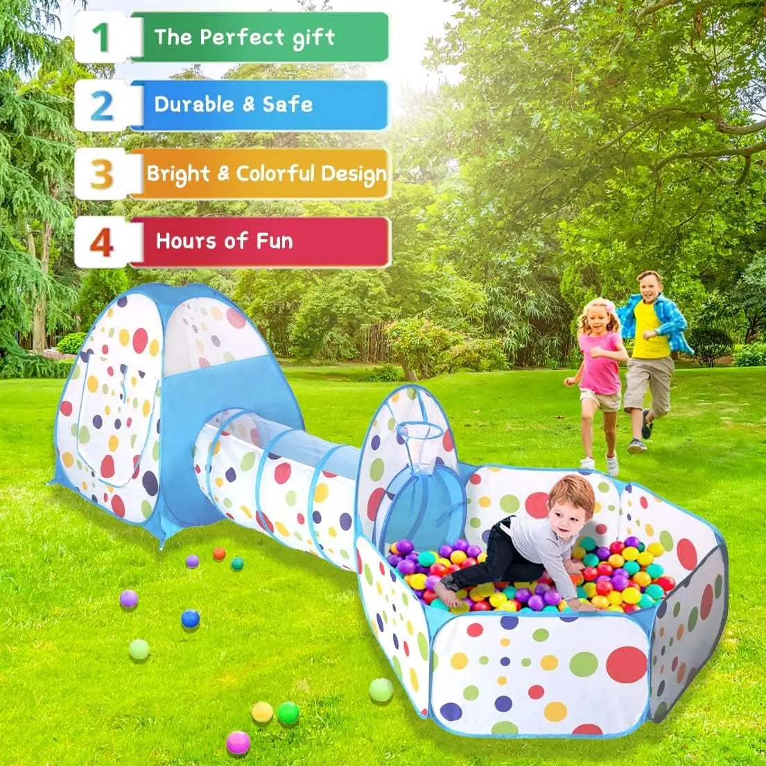 Carpa Piscina Para Pelotas Tunel Castillo Niños Plegable