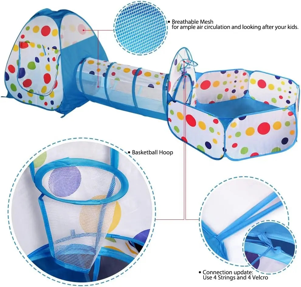 Carpa Piscina Para Pelotas Tunel Castillo Niños Plegable